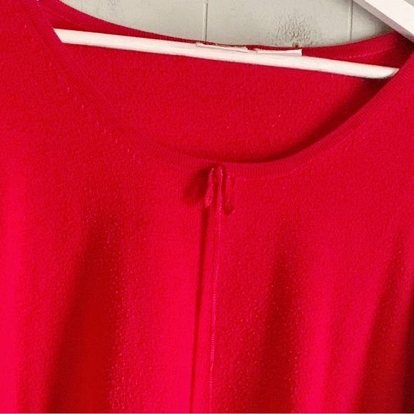 TR BENTLEY Soft Round Neck Red Sweater Y2K 3X - Picture 3 of 4